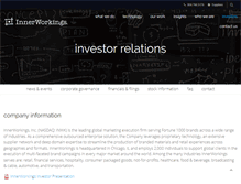 Tablet Screenshot of investor.iwprint.com